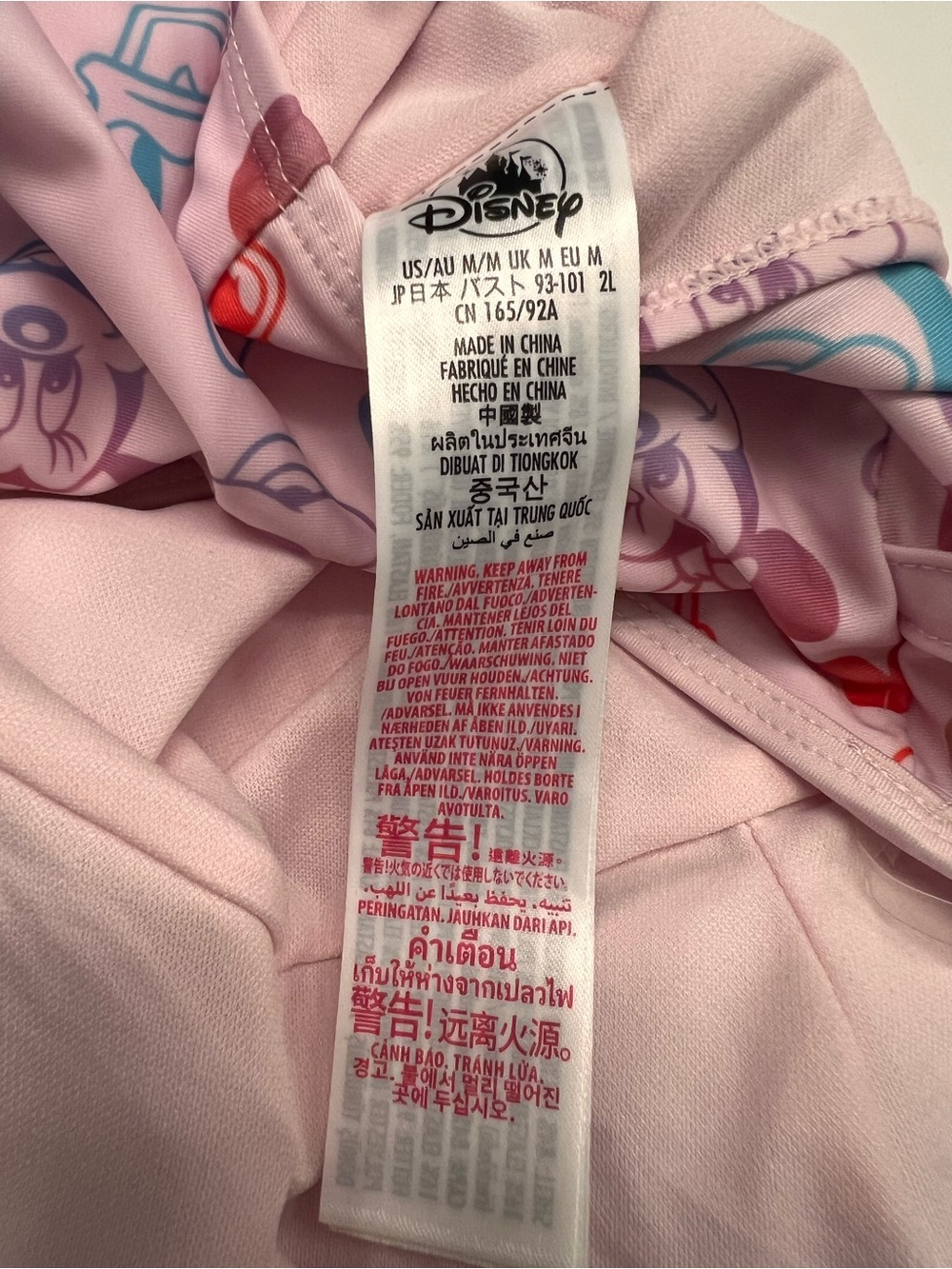 NWT! Disney Mickey And Friends Pink Multicolor One Piece Halter Swimsuit Medium - Picture 9 of 9